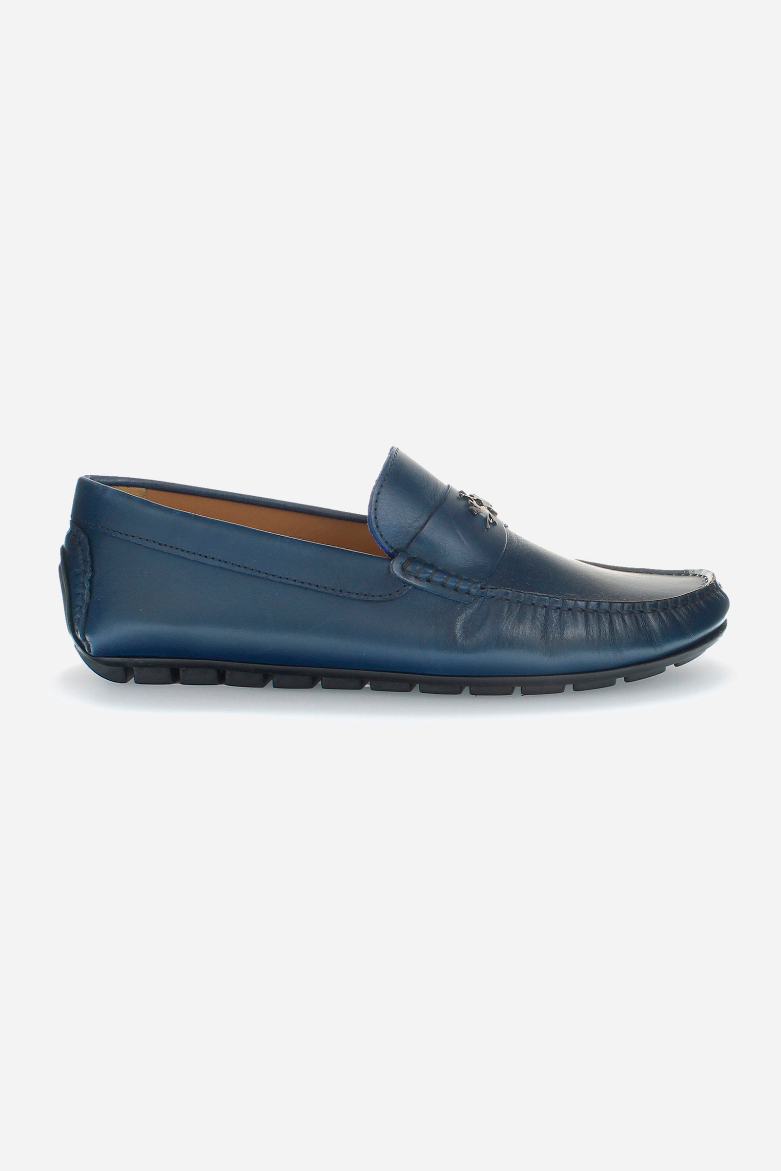 MAN BUTTERO MOCCASIN - BLUE