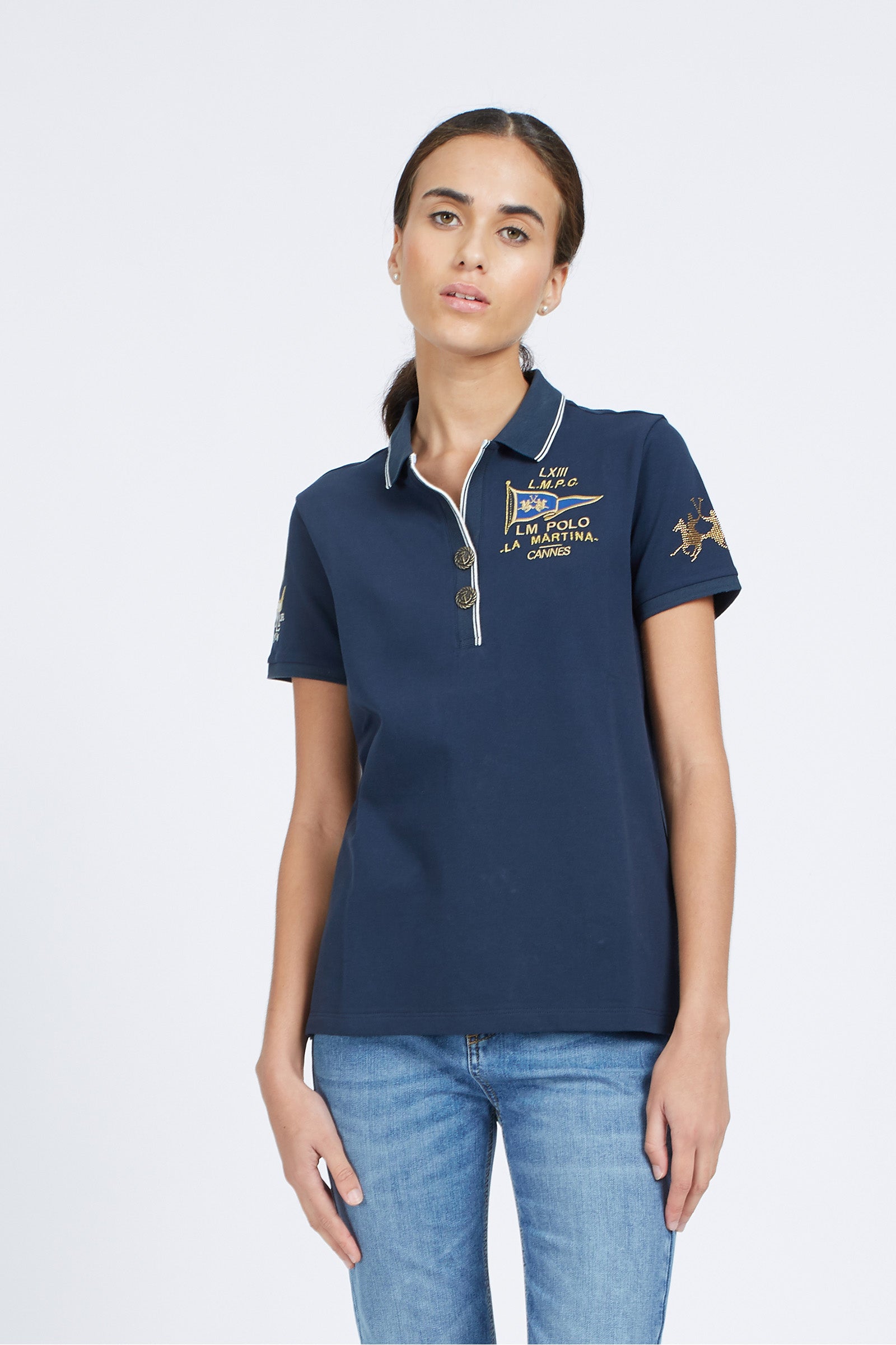 Polo donna cotone regular fit - Velma - Navy