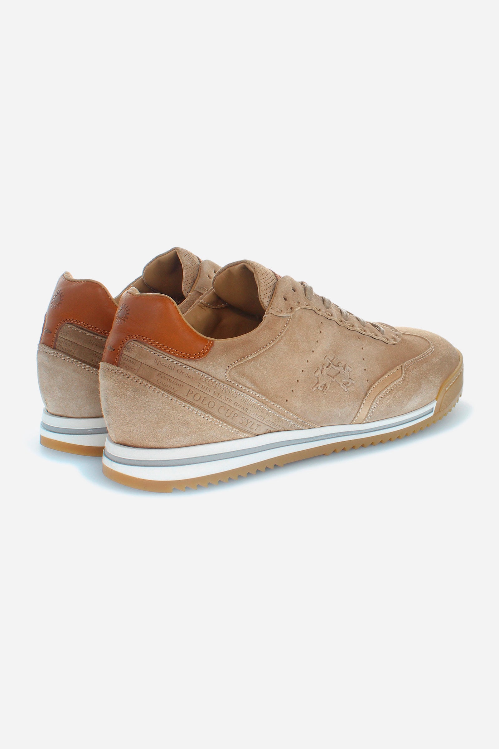 MAN SUEDE SNEAKERS - BEIGE