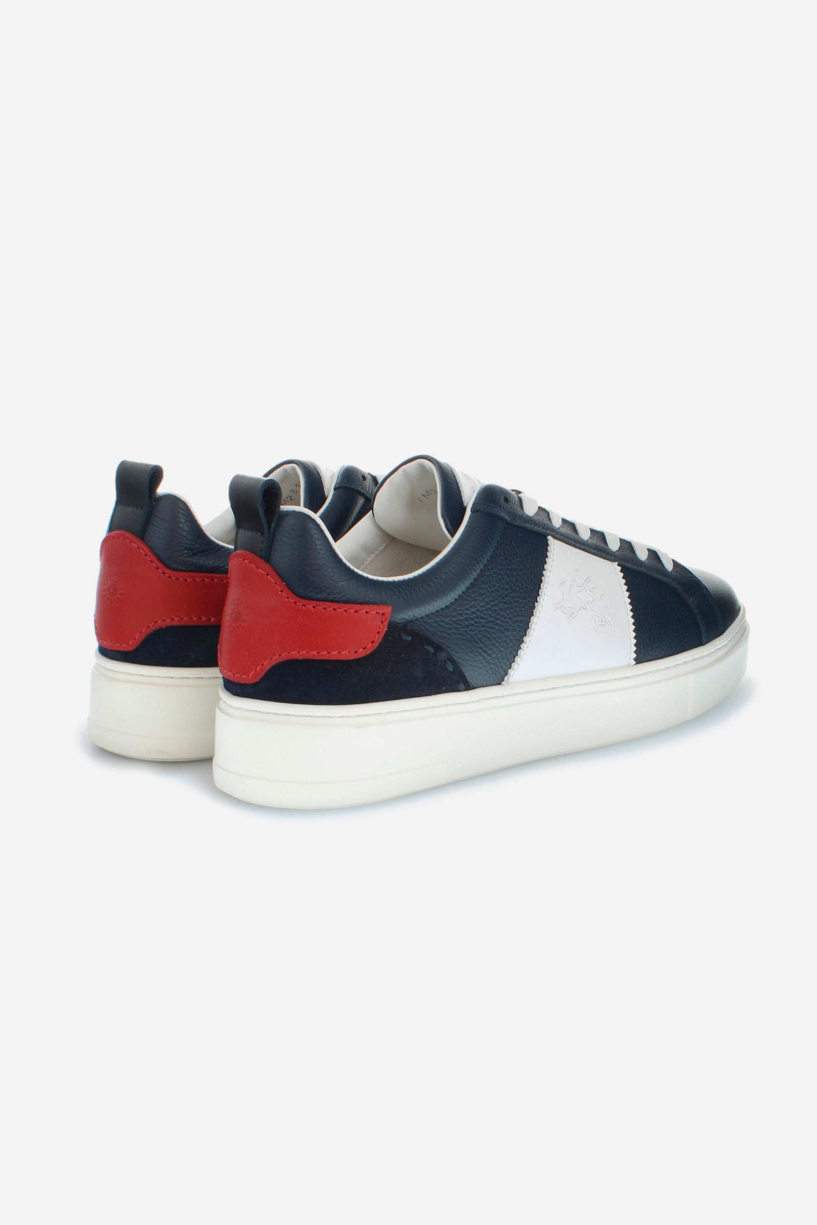 MAN CALF SNEAKERS CU - BLUE/WHITE