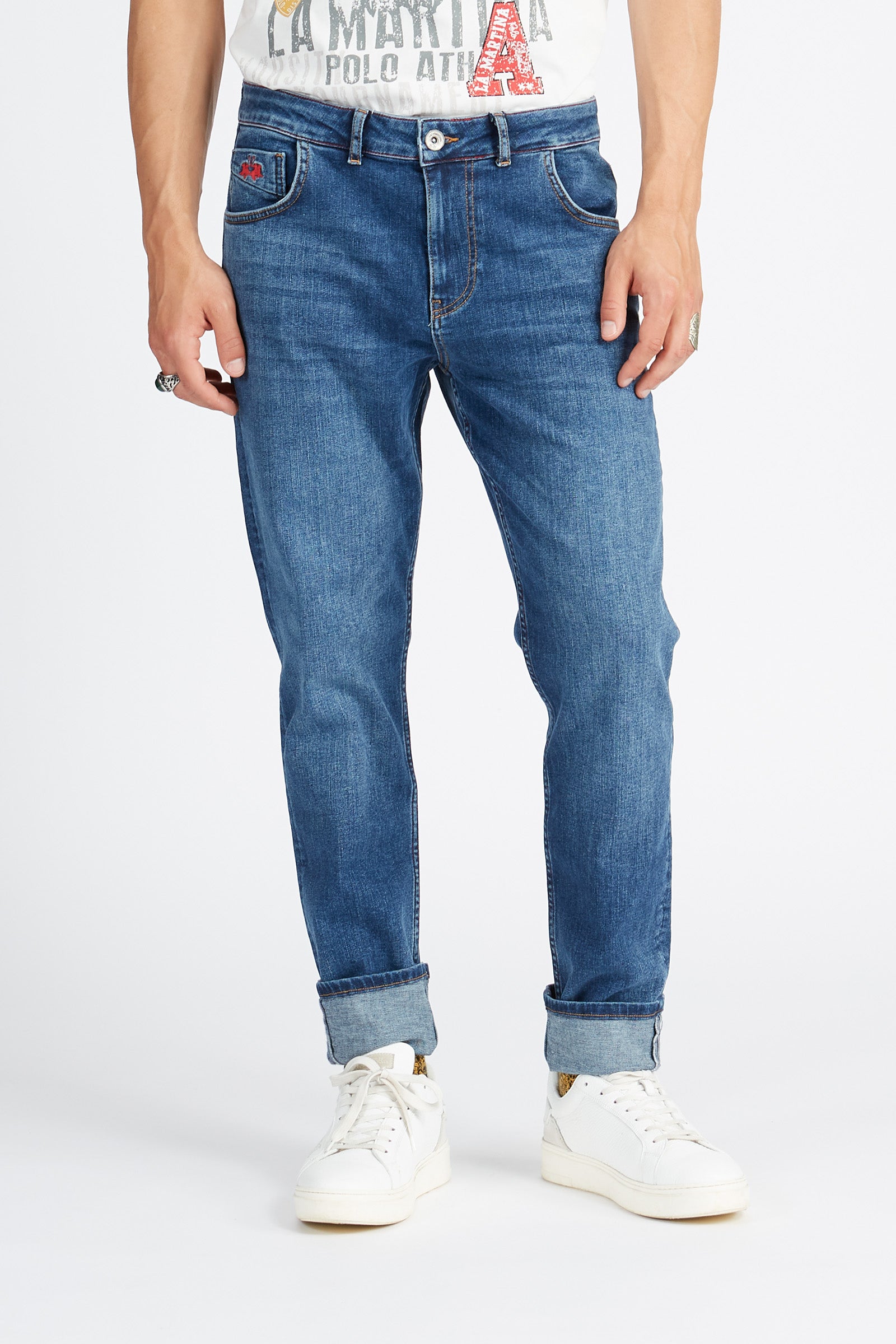 Pantalone jeans denim uomo 5 tasche Polo Academy - Vidal - Dark Indigo Denim