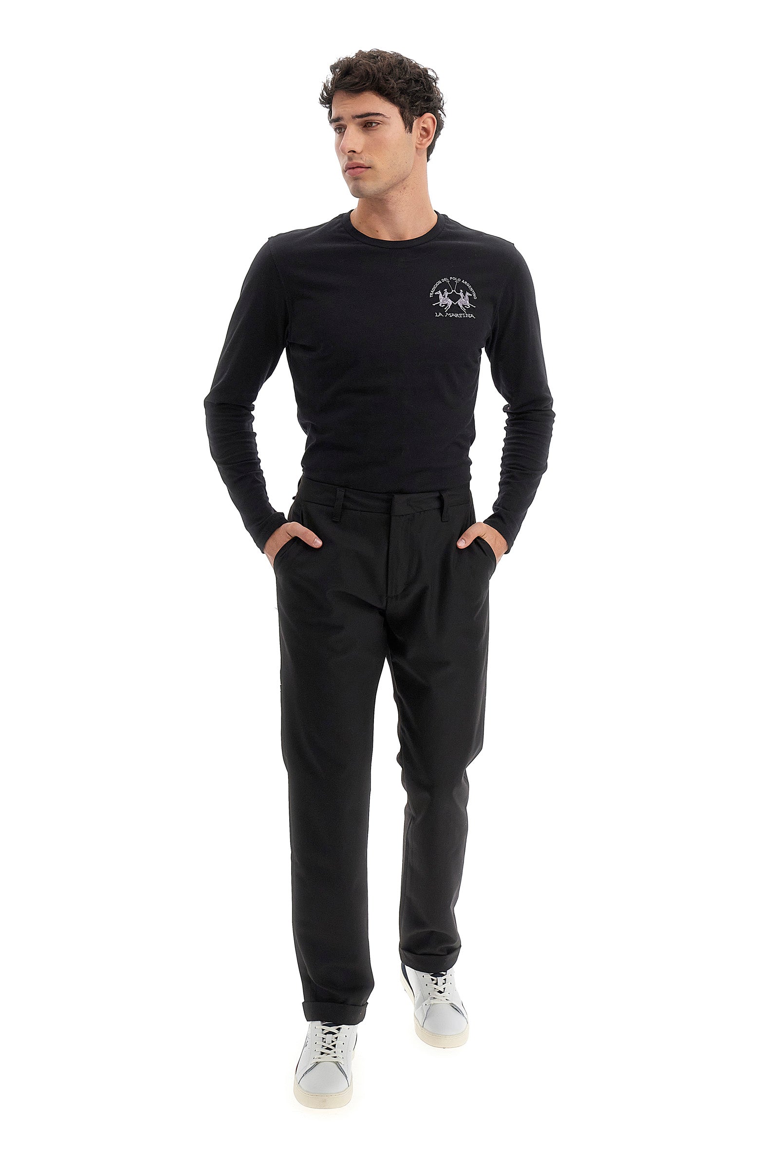 Pantaloni chino regular fit - Waltraud - Black