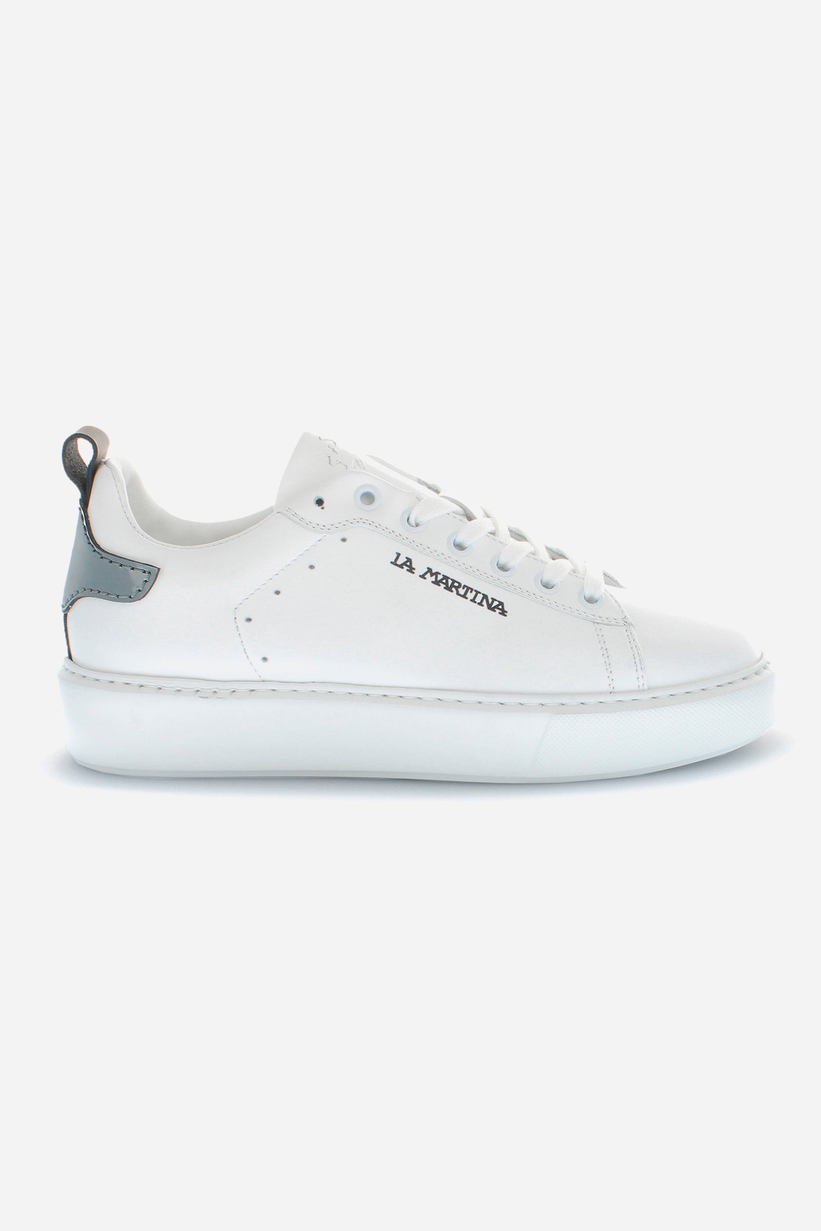 WOMAN CALF SNEAKERS - WHITE/BLACK