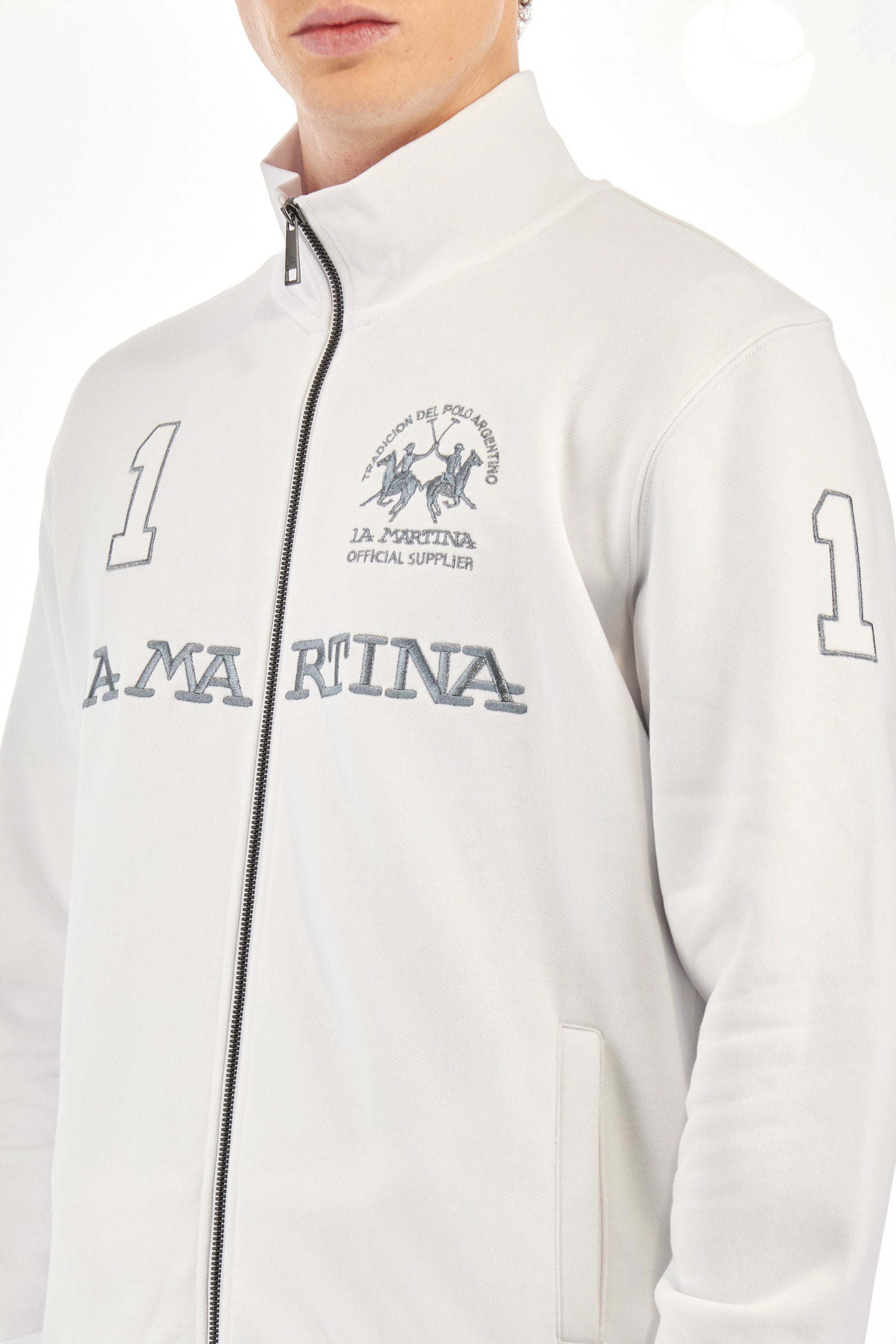 Felpa uomo regular fit - Urbanus - Optic White/Silver