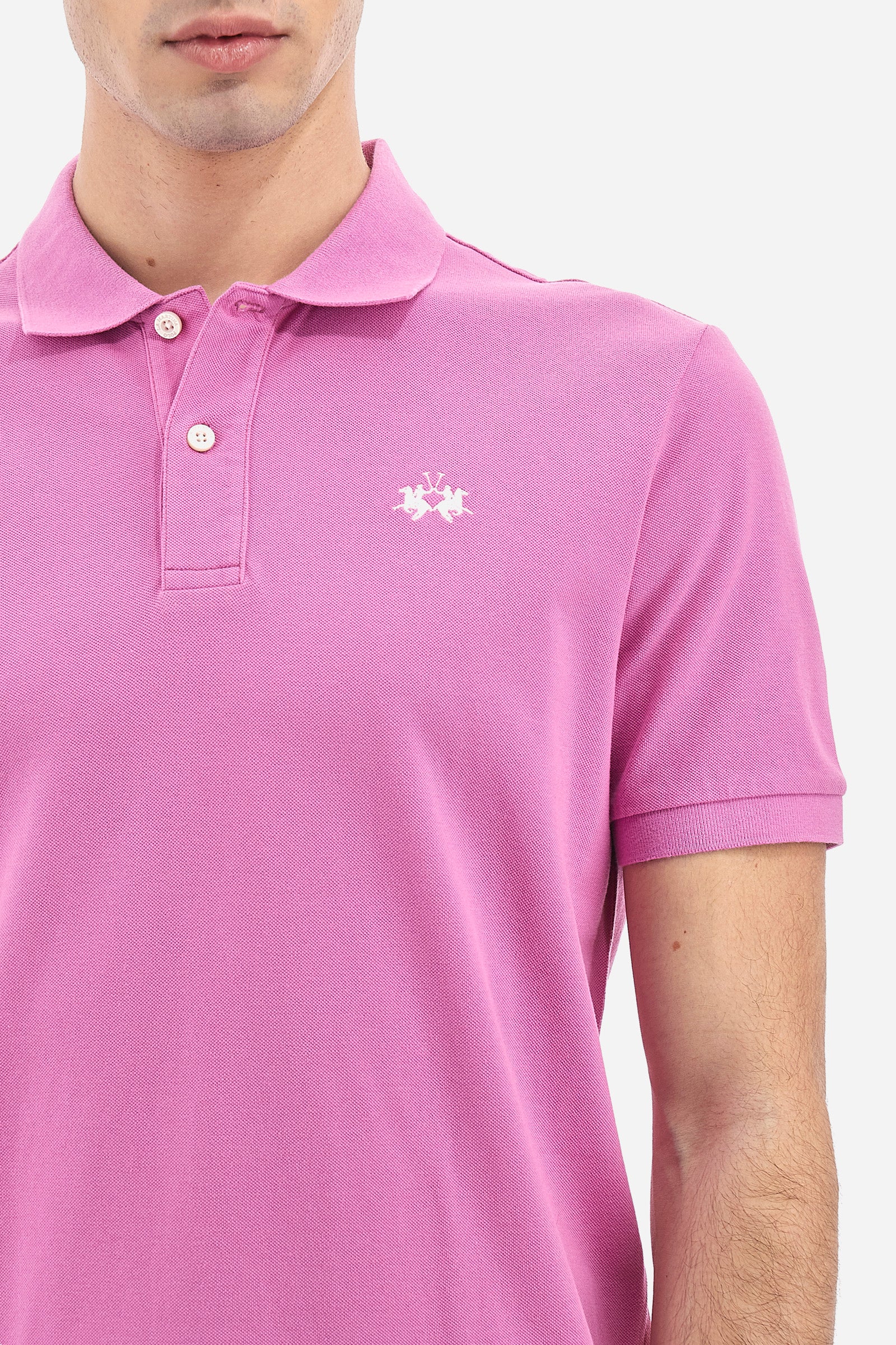 Polo da uomo a maniche corte regular fit - Tex - Lilac Rose