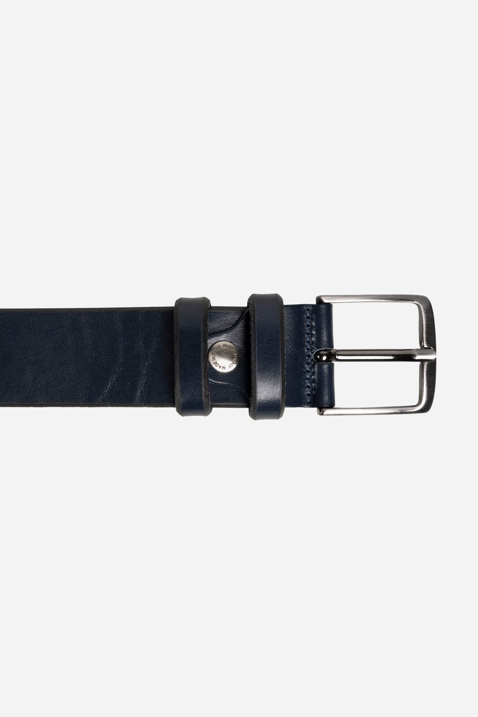 Cintura Uomo In Pelle - Navy