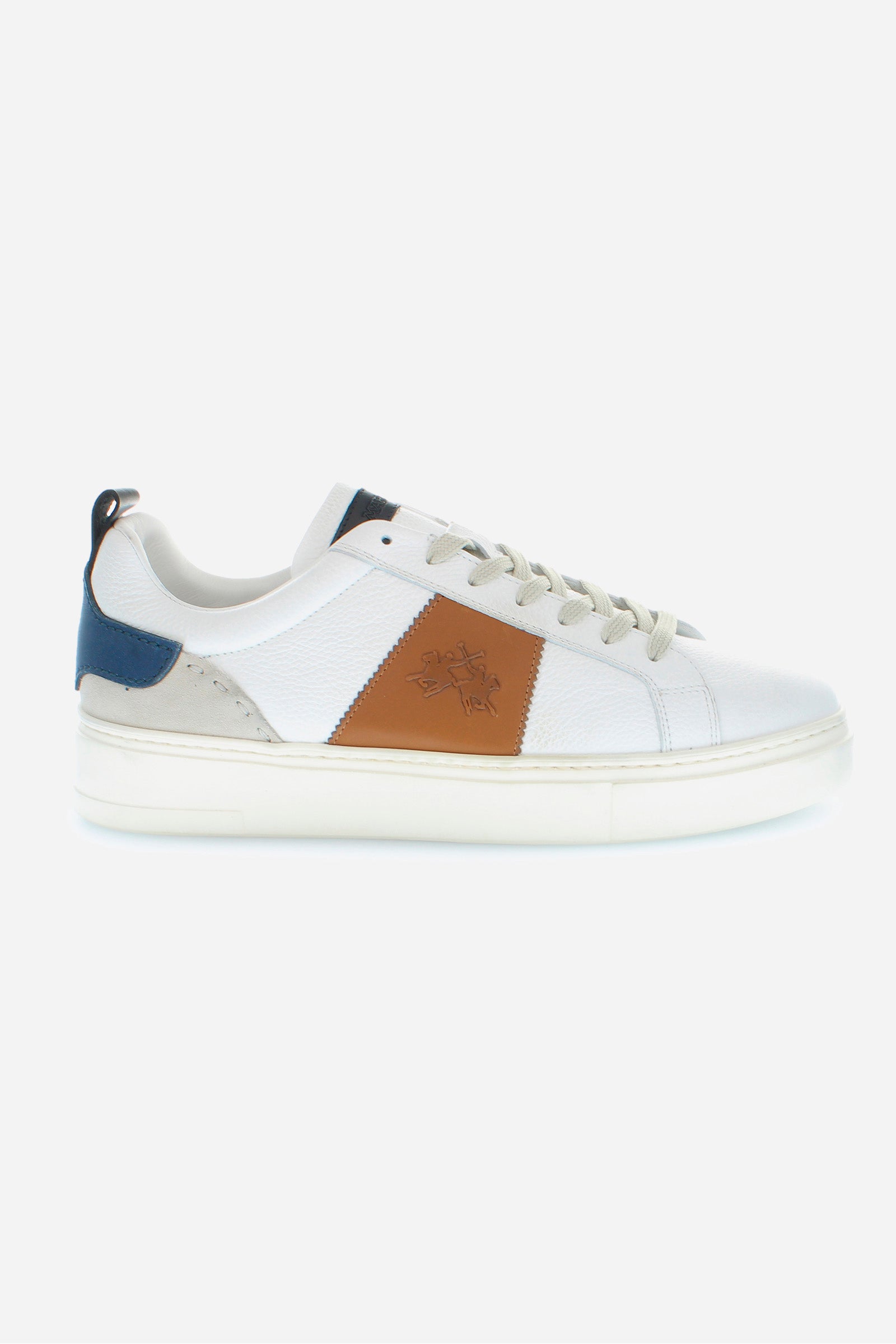 MAN BUTTERO SNEAKERS - OFF WHITE+LEATHER