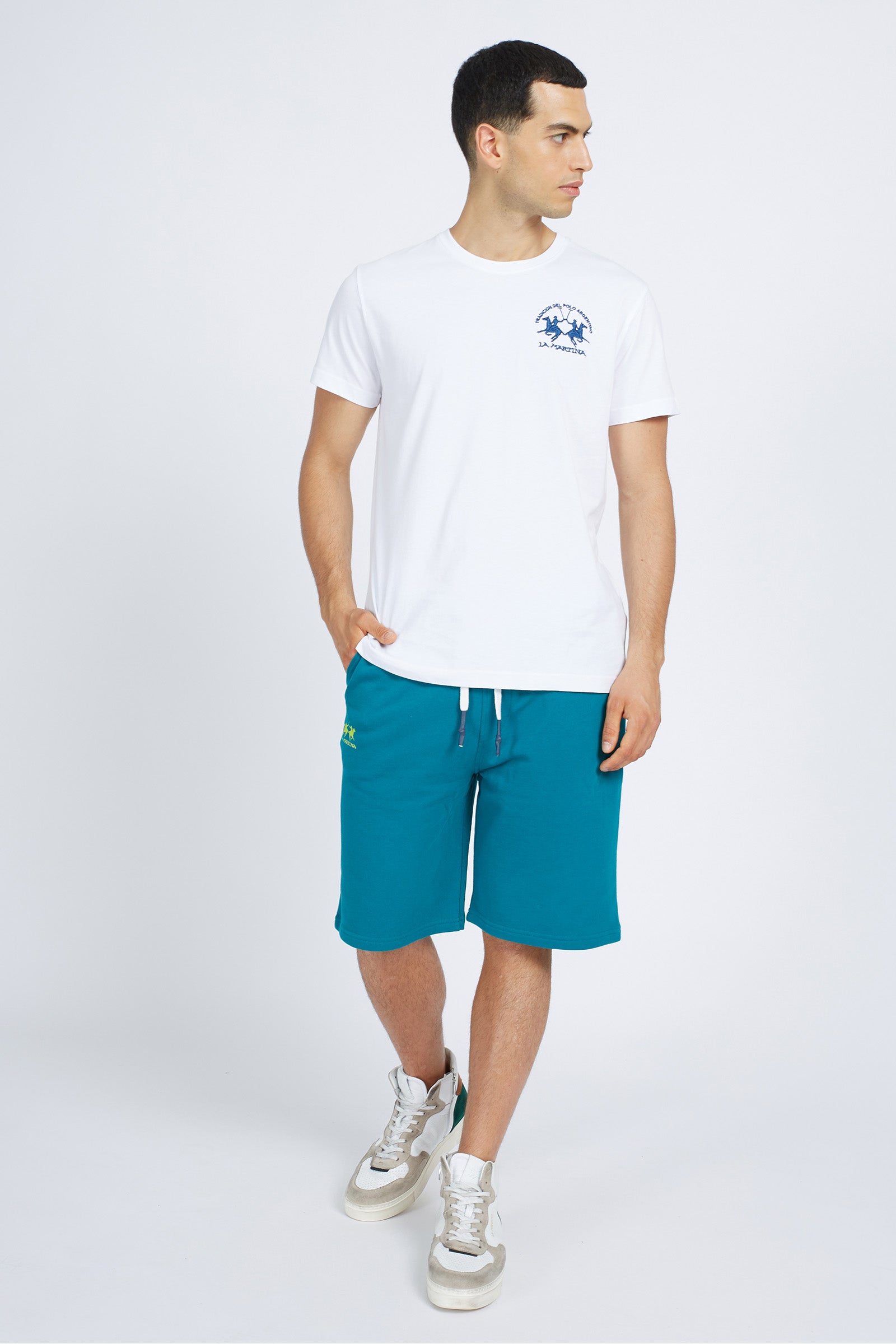 T-shirt da uomo a maniche corte 100% cotone regular fit- Vernie - Optic White