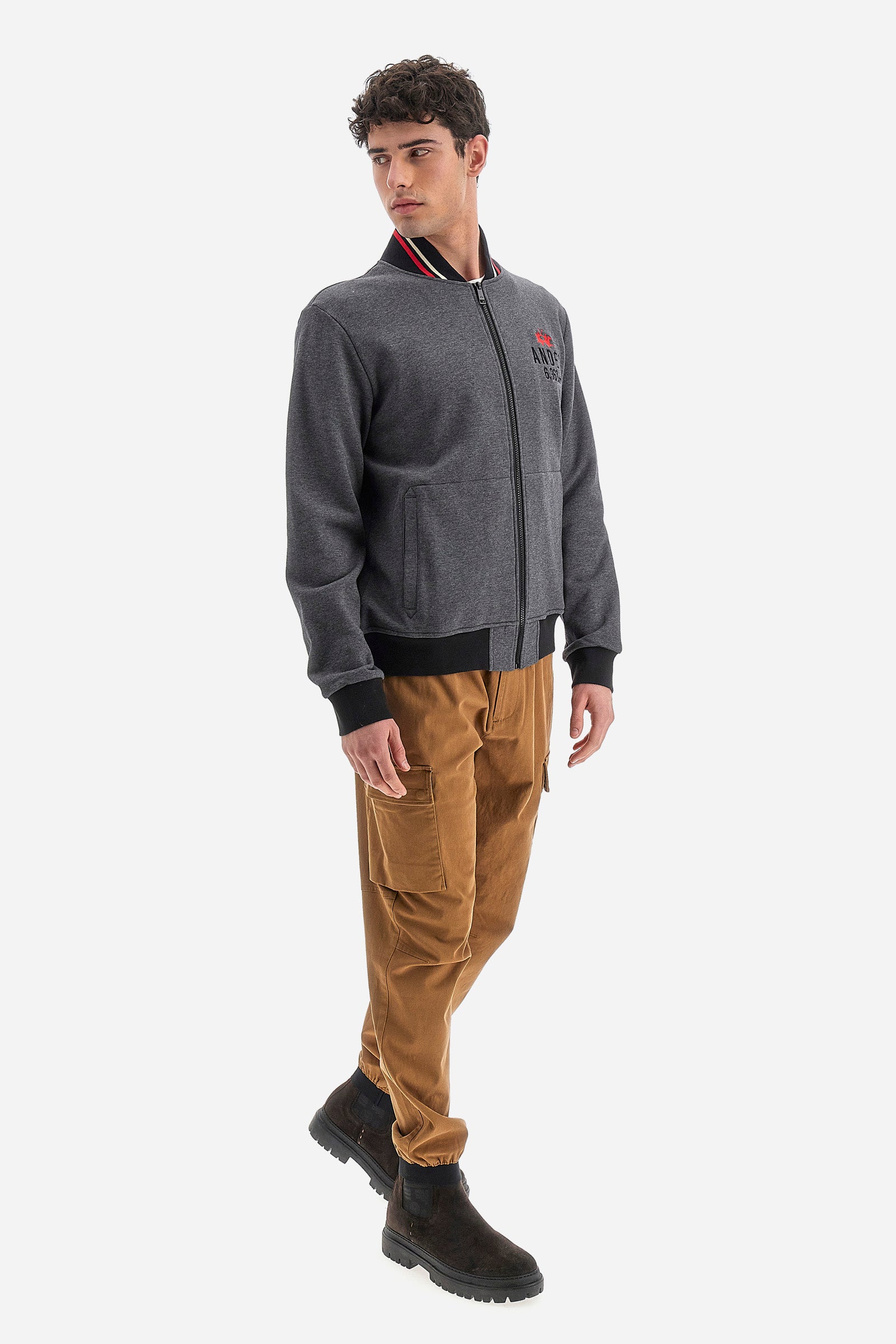 Felpa uomo regular fit - Welburn - Dark Heather Grey
