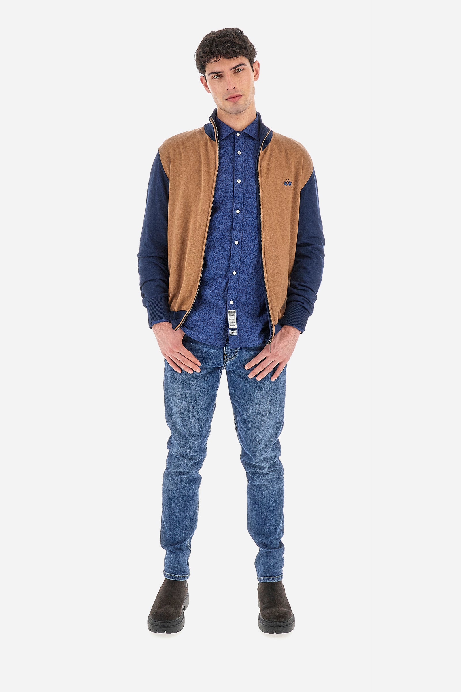 Camicia uomo regular fit - Innocent - Navy/Bijou Blue