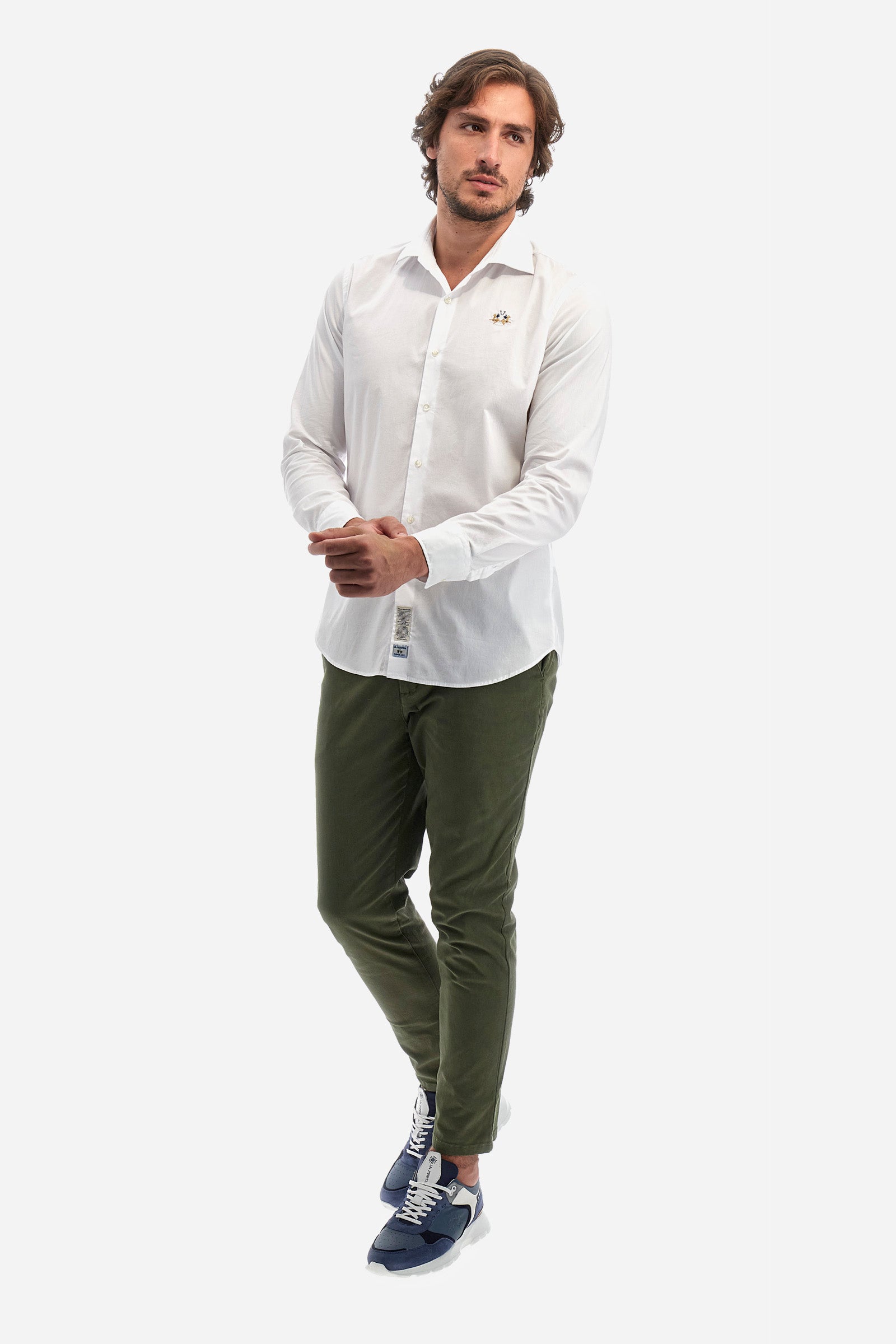 Camicia uomo slim fit mini logo - Innocent - Optic White