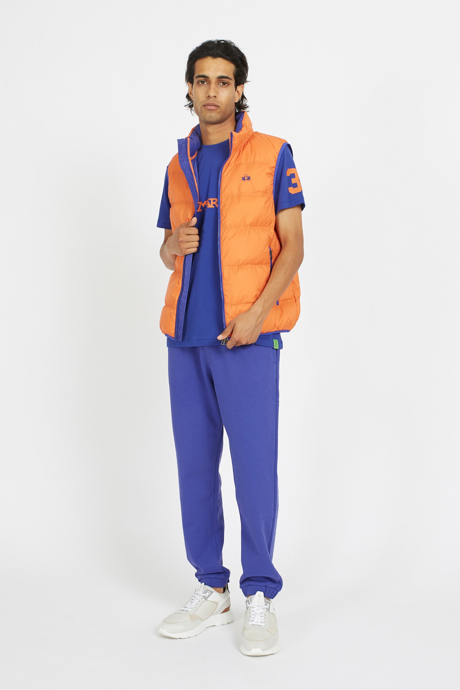 Gilet da uomo con zip regular fit- Velin - Jaffa Orange