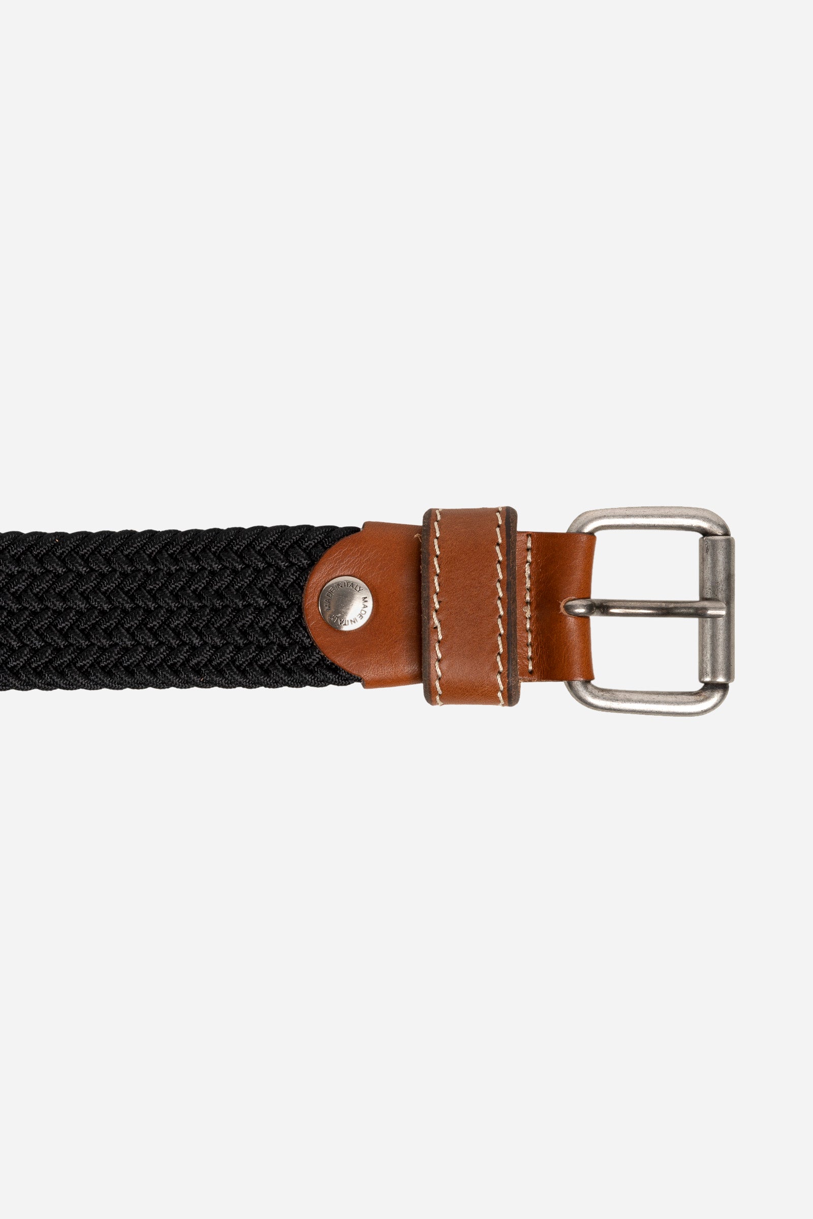 Ceinture homme en tissu tressé dans un mélange coton et viscose