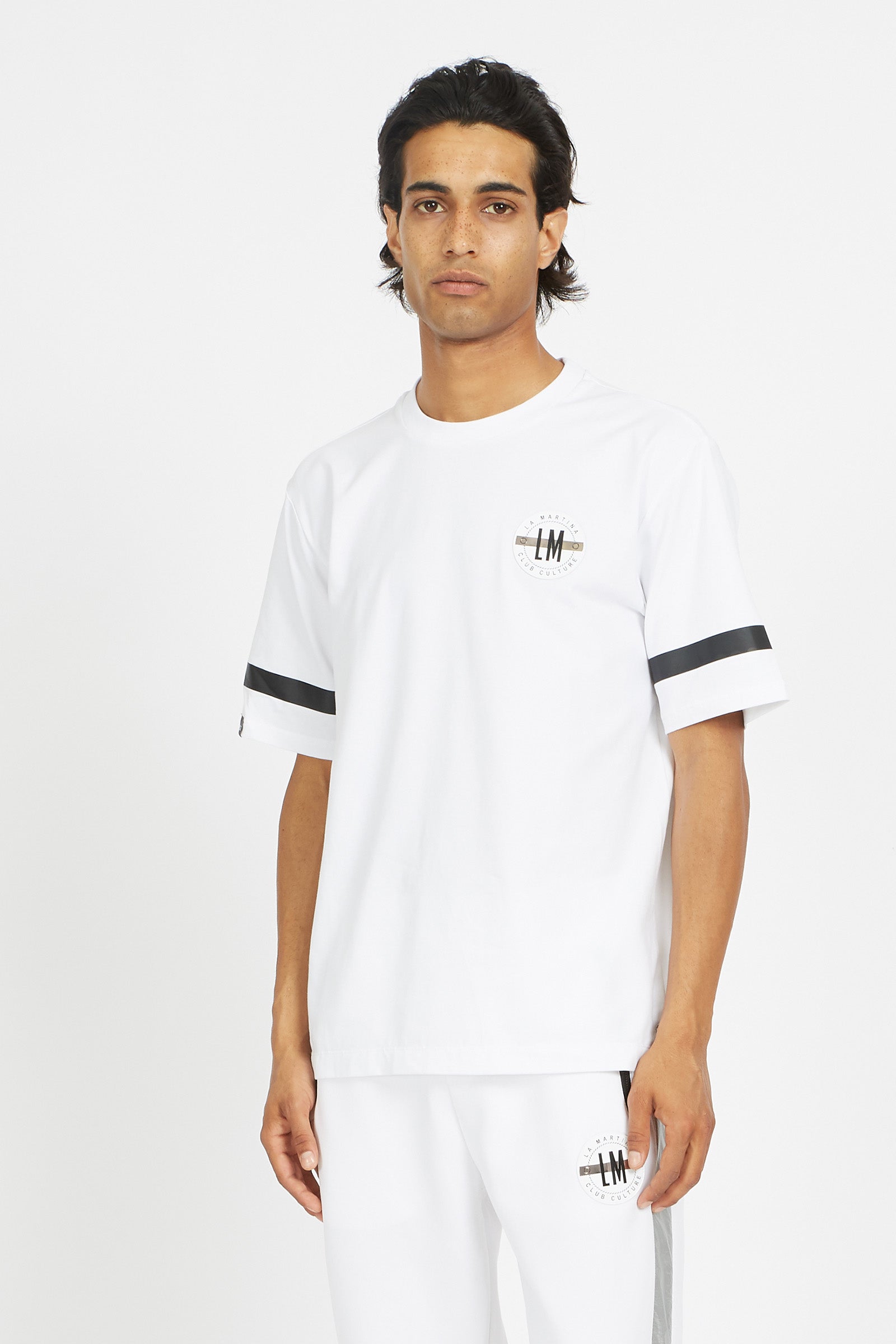 Polo da uomo a maniche corte 100% cotone regular fit- Vondell - Blue Atoll/Opt.White
