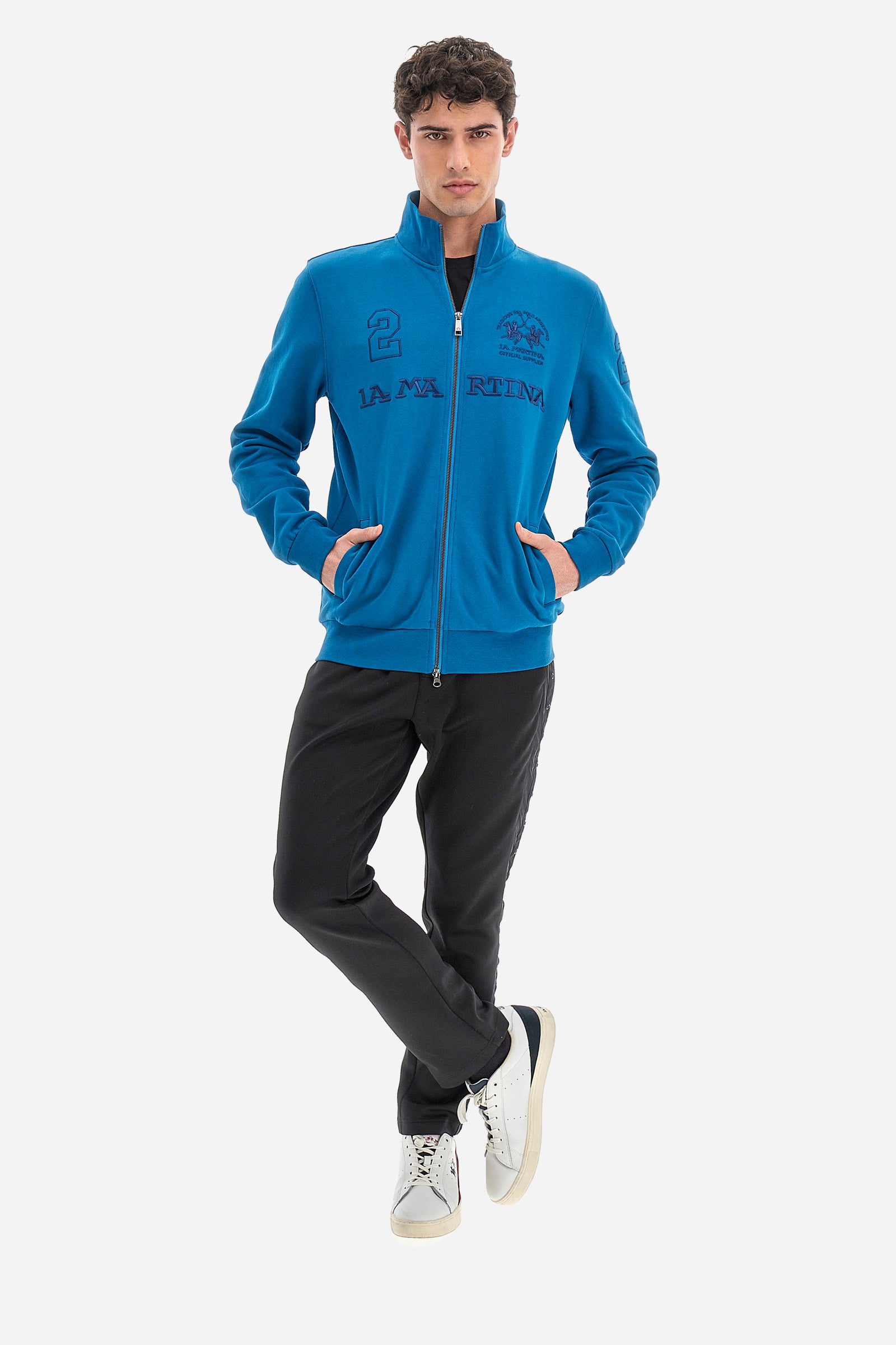 Felpa uomo regular fit - Urbanus - Turkish Tile / Navy