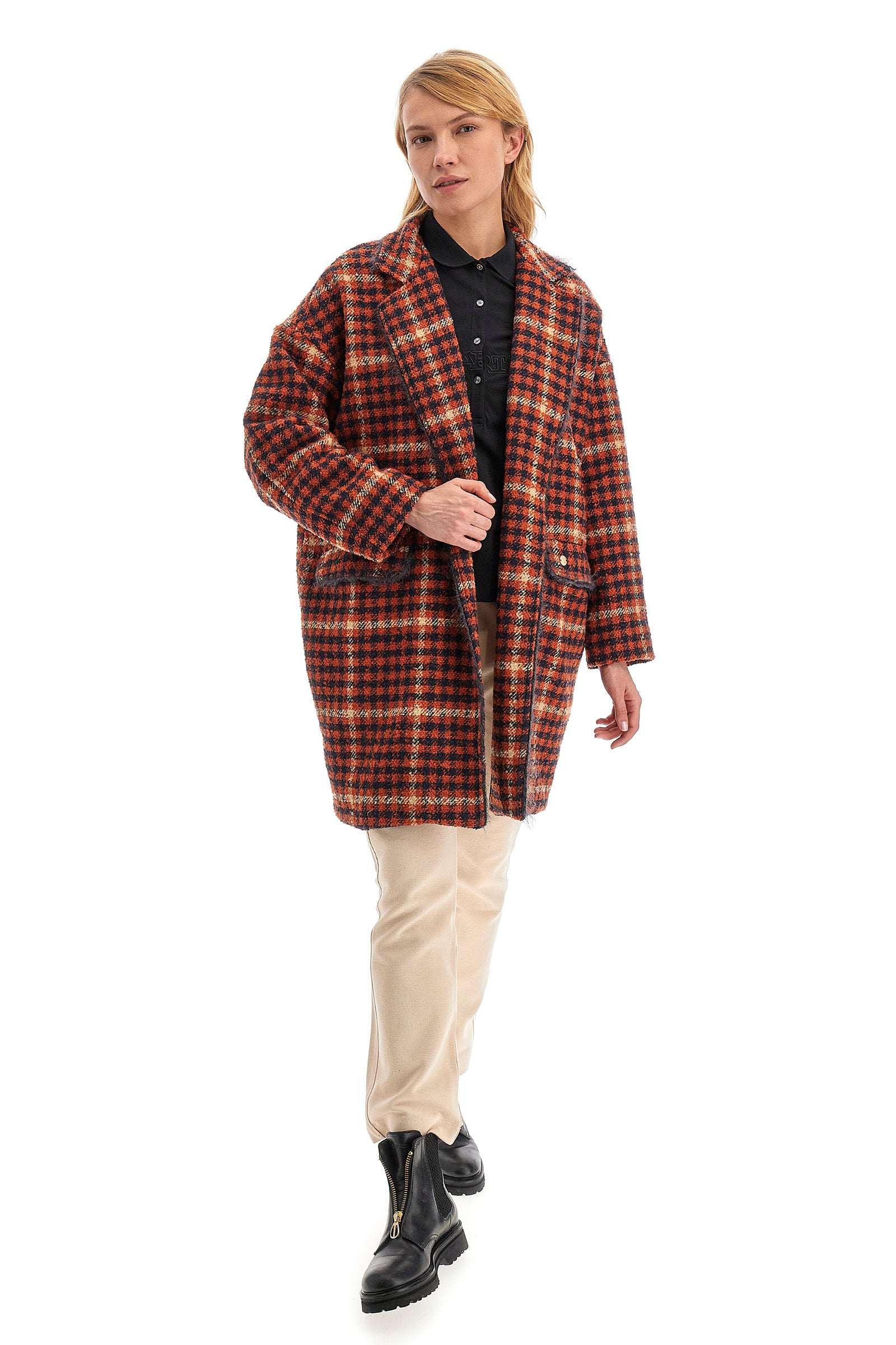 Outdoor cappotto donna regular fit - Winona - Picante / Navy
