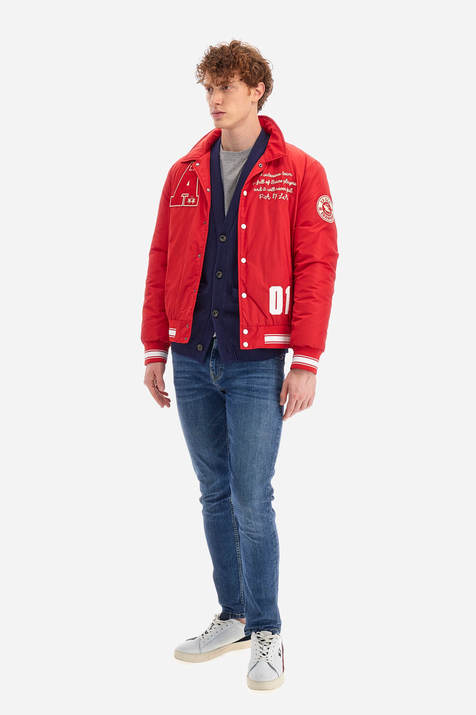 Outdoor bomber uomo regular fit - Wilburt - Barbados Cherry