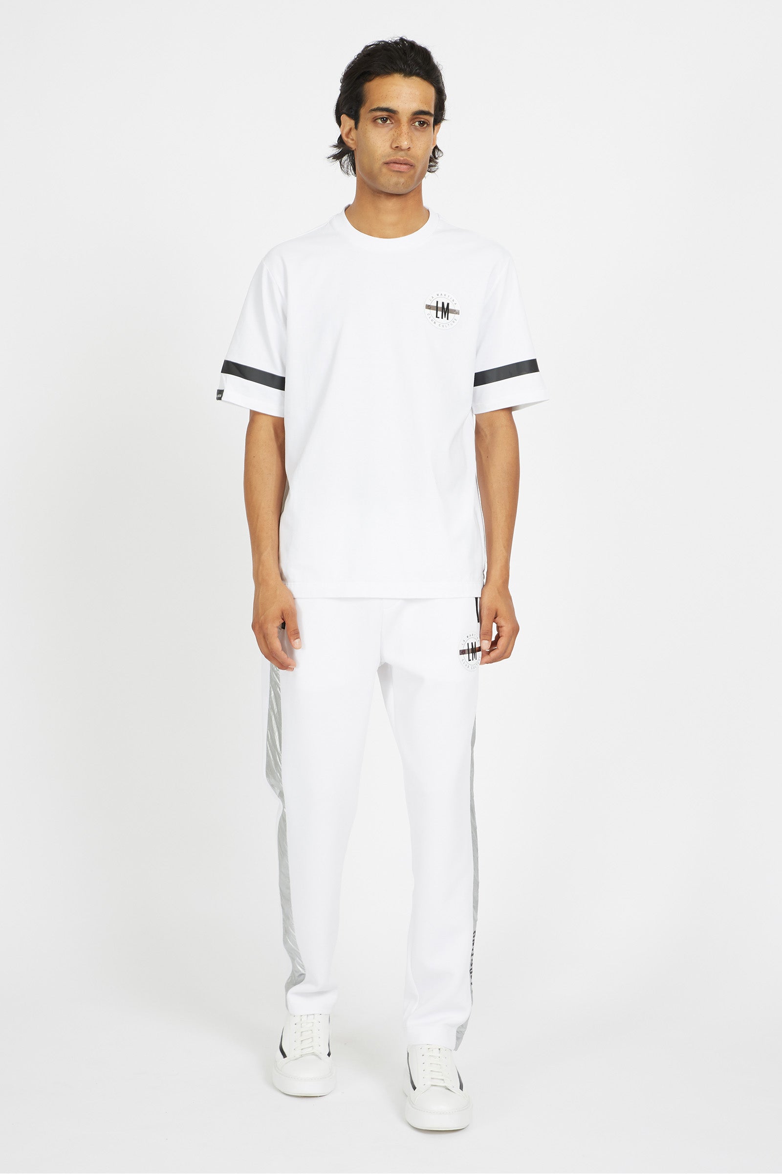 Polo da uomo a maniche corte 100% cotone regular fit- Vondell - Blue Atoll/Opt.White