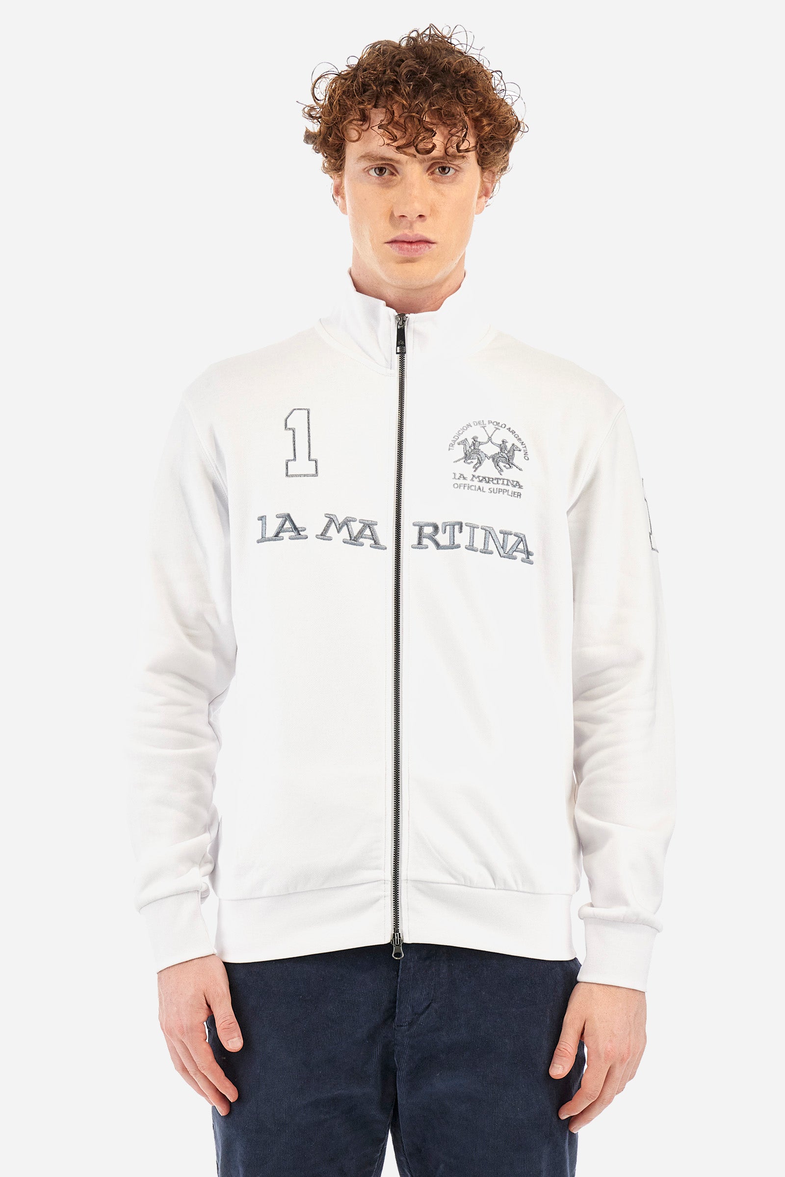 Felpa uomo regular fit - Urbanus - Optic White/Silver